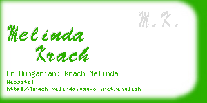 melinda krach business card